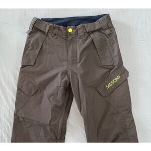 Sessions Summit Midweight Cargo Snow Pants. Gray, Men's Size S. EUC!!